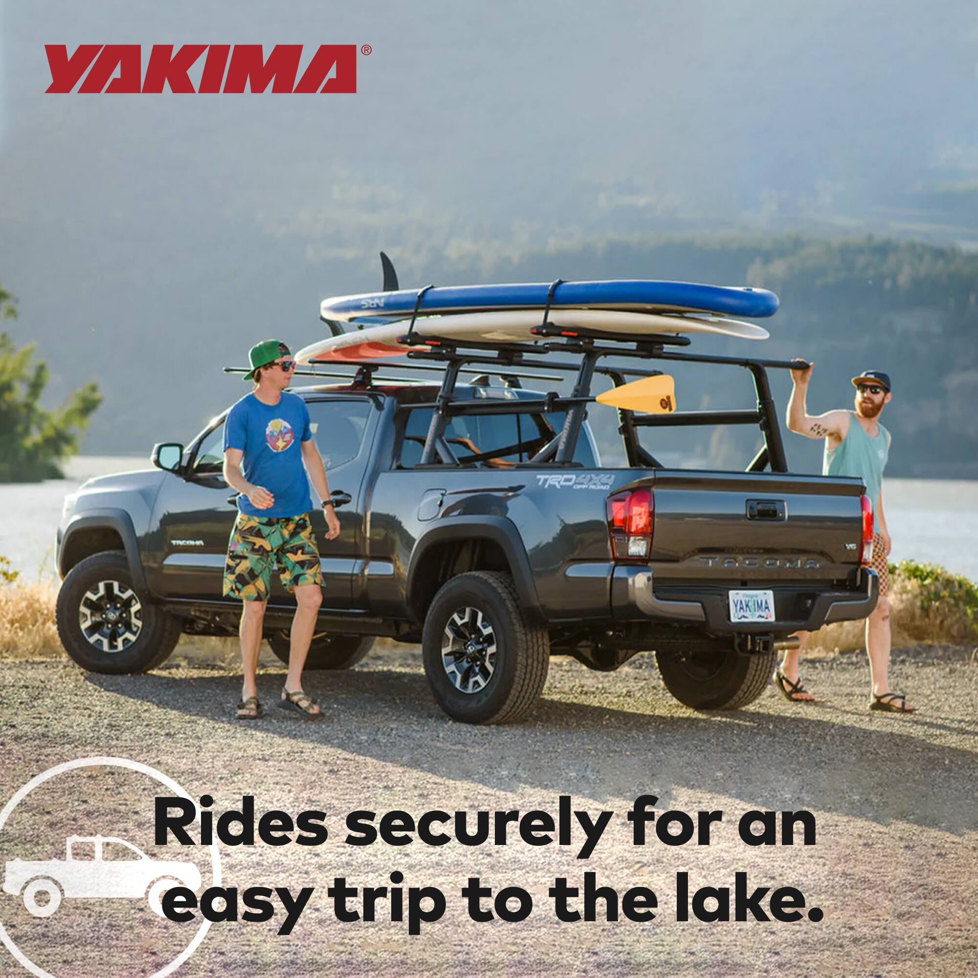 YAKIMA StrV TRO424 40 - ACOMA YAK MA

Rides securely for an easy trip to the lake.