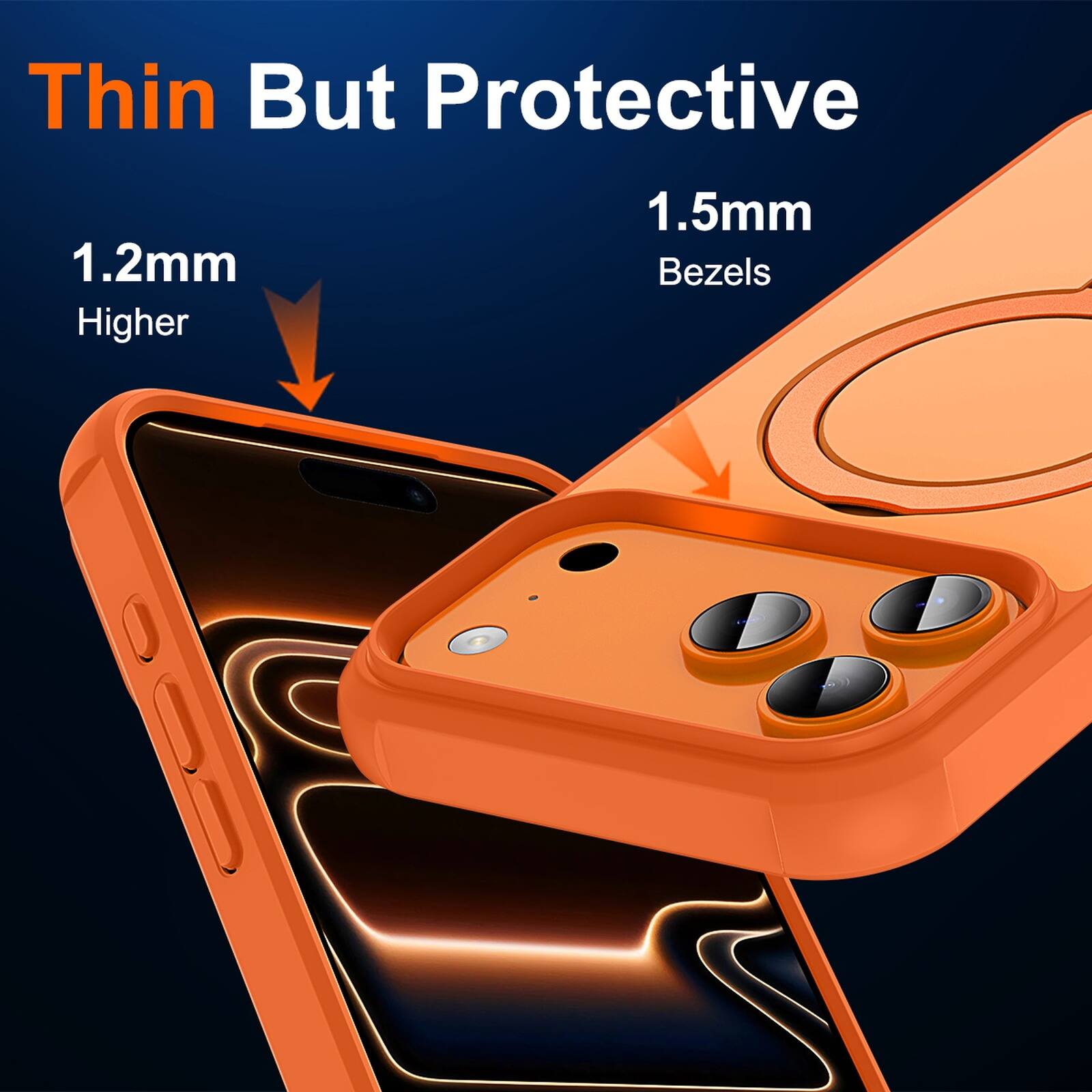 Thin But Protective  
1.2mm Higher  
1.5mm Bezels