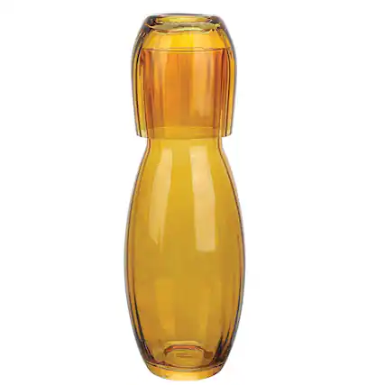Front. American Atelier - Amber Bedside Carafe 2-Piece Set 39.23 OZ. - Amber.
