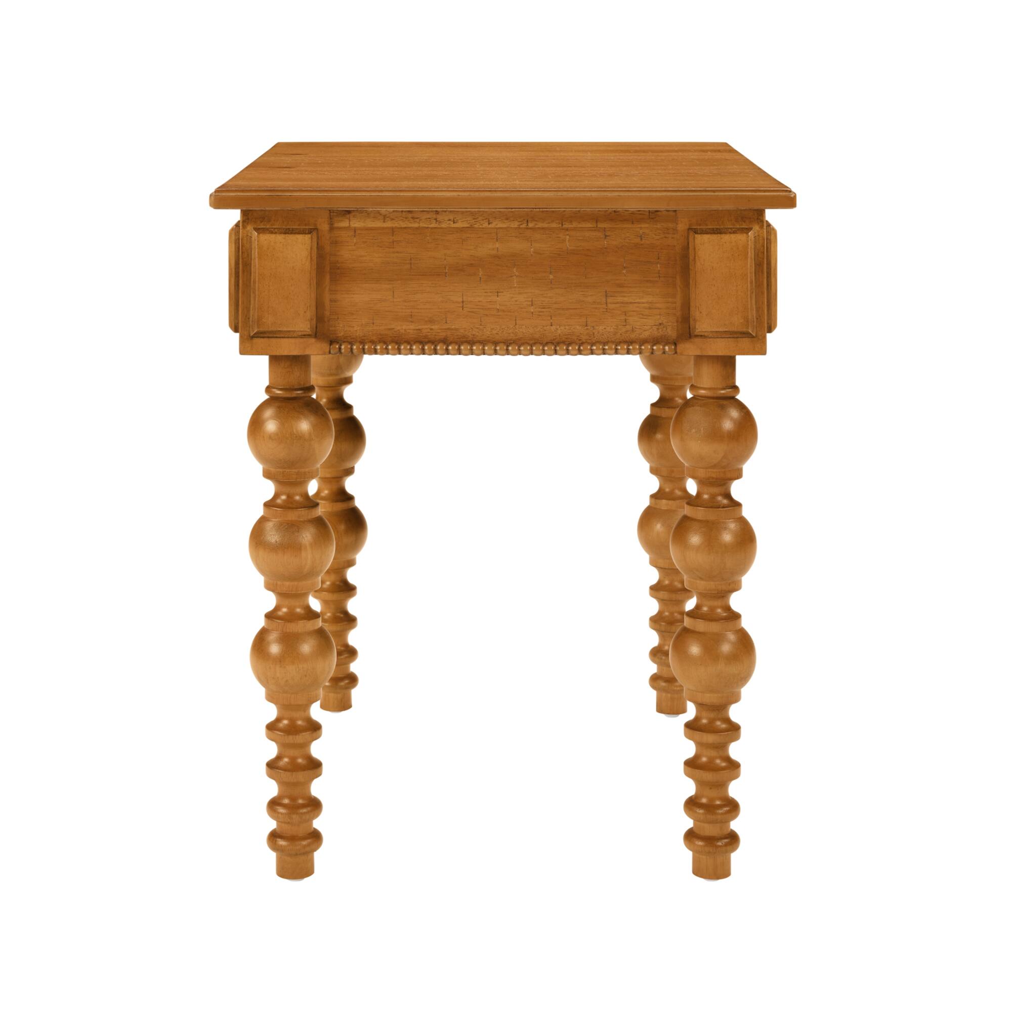 Alt View 7. GOODSILO - Solid Wood End Table with Drawer, Vintage Narrow Sofa Side Table for Living Room - Natural.