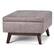 Alt View 15. Simpli Home - Owen 34 inch Wide Mid Century Modern Rectangle Coffee Table Storage Ottoman - Distressed Gray Taupe.