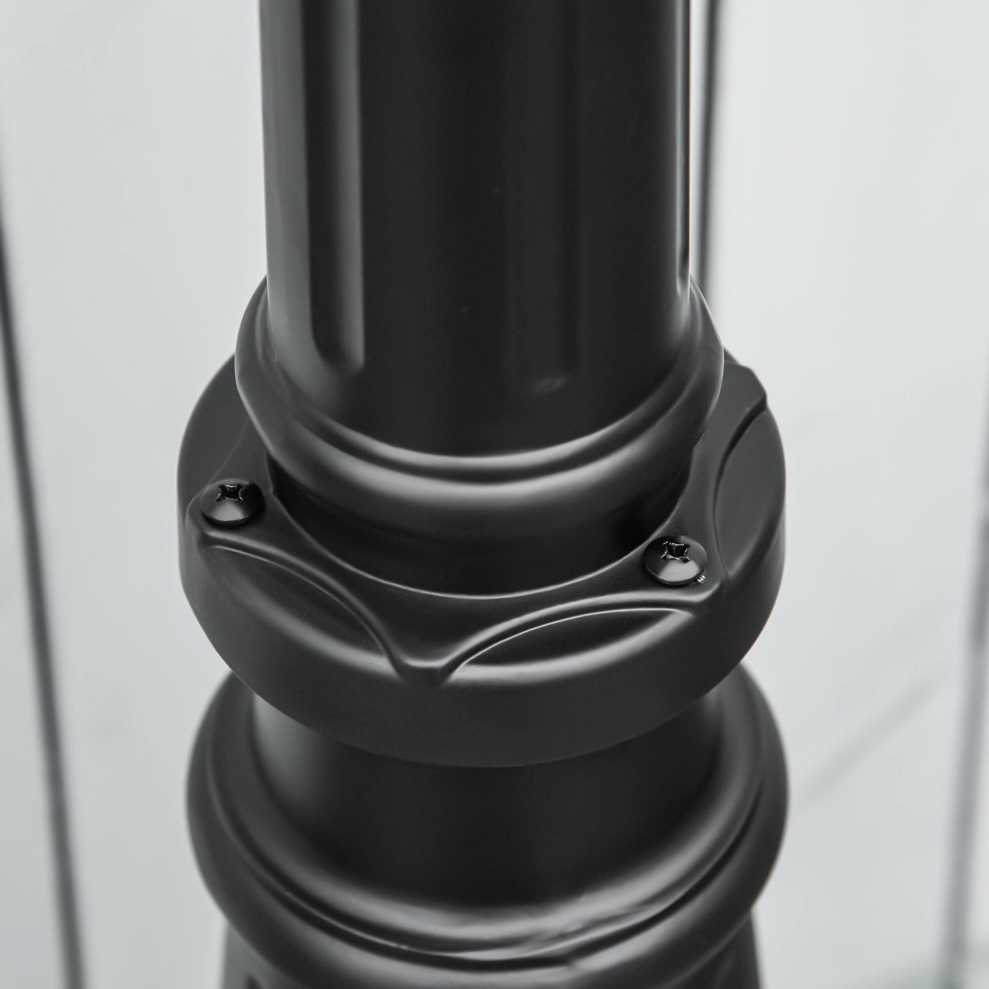 Alt View 8. Outsunny - 8' Solar Lamp Post Light, Waterproof Aluminum, Motion Activated Sensor PIR, Automatic Outdoor Vintage Street Lamp - Black.