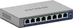 NETGEAR 10M = Right Green, Left Green = 100M, 1000M, Left = LEDs Green ACT, Both Blink = Port LEDs: On=Link, NETGEAR 7 6 5 4 Power 3 2 1 8 GS108E Factory Defaults