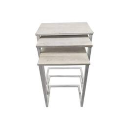Carolina Chair & Table - Addison Nesting Table Set - Whitewash