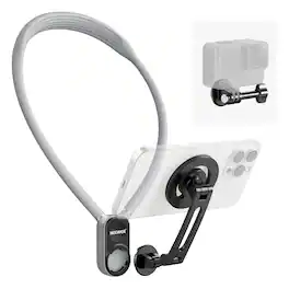 Neewer - Magnetic Neck Mount for Action Cam & Phone, Gray