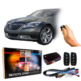 MPC - Plug-n-Play (2) 4-Button 2-Way Remote Start Kit For 2011-2014 Chrysler 200 - Black