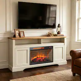 Loheer - 26 inch electric fireplace insert Infrared Quartz Heater with Brick Background - Antique Black
