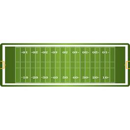 ASHLEY PRODUCTIONS - The Original Fun Mat Mat Runner 15.5 x 47 Football Field - Multicolored