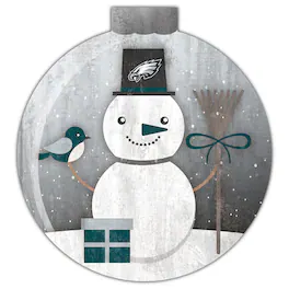 Fan Creations - Philadelphia Eagles 12'' Snow Globe Wall Art - Multicolor