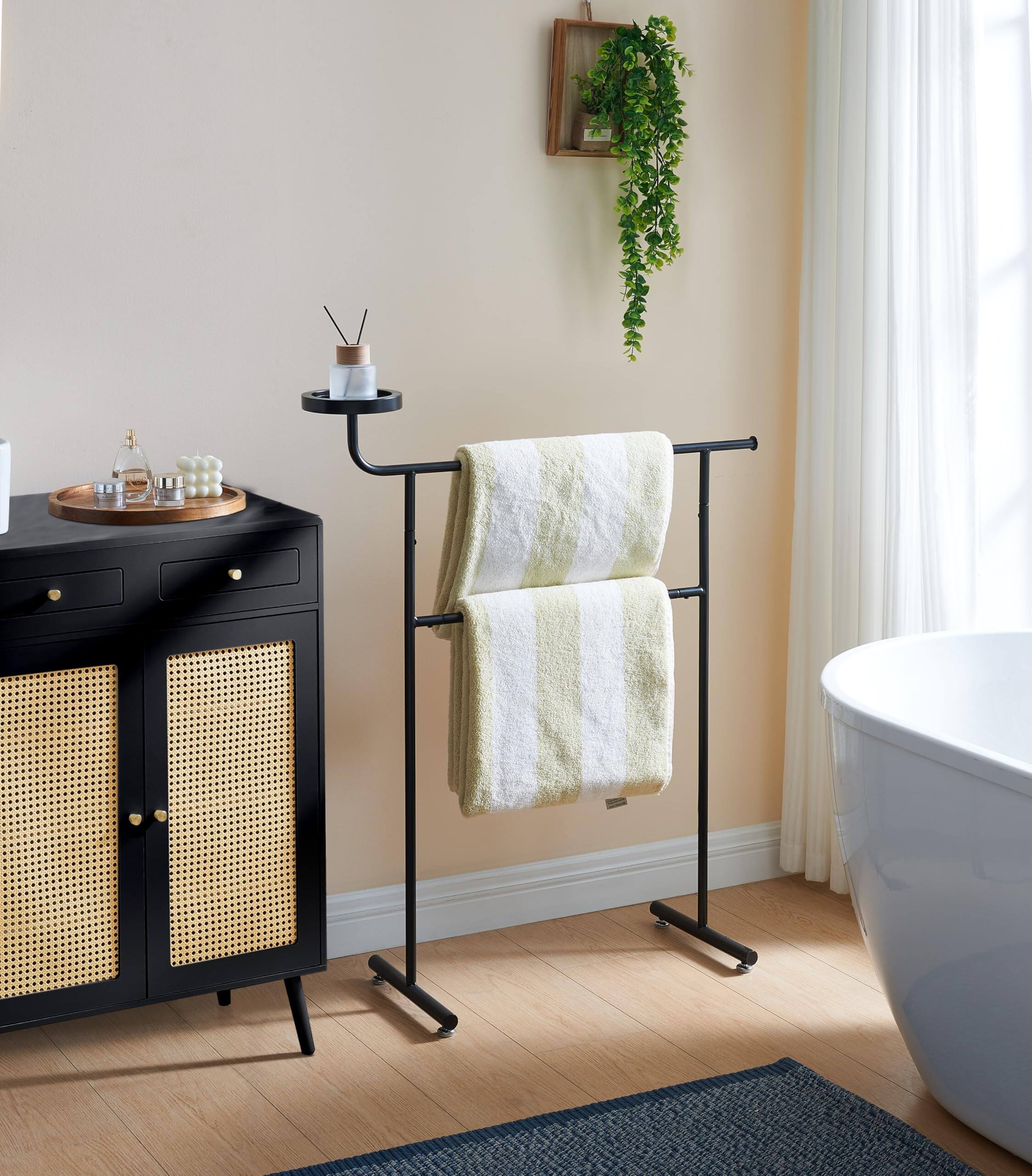 Alt View 3. Kings Brand Furniture - Kings Brand Furniture Valet Clothes Stand with Storage Tray - Black.