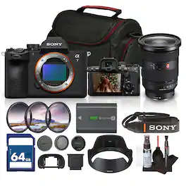 Bundle - a7 V Mirrorless Camera + Sony FE 24-70mm f/2.8 GM II Lens + 64GB Card + Bag - Black
