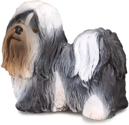 Front. Breyer - CollectA Cats & Dogs Collection Miniature Figure | Shih Tzu - Grey.