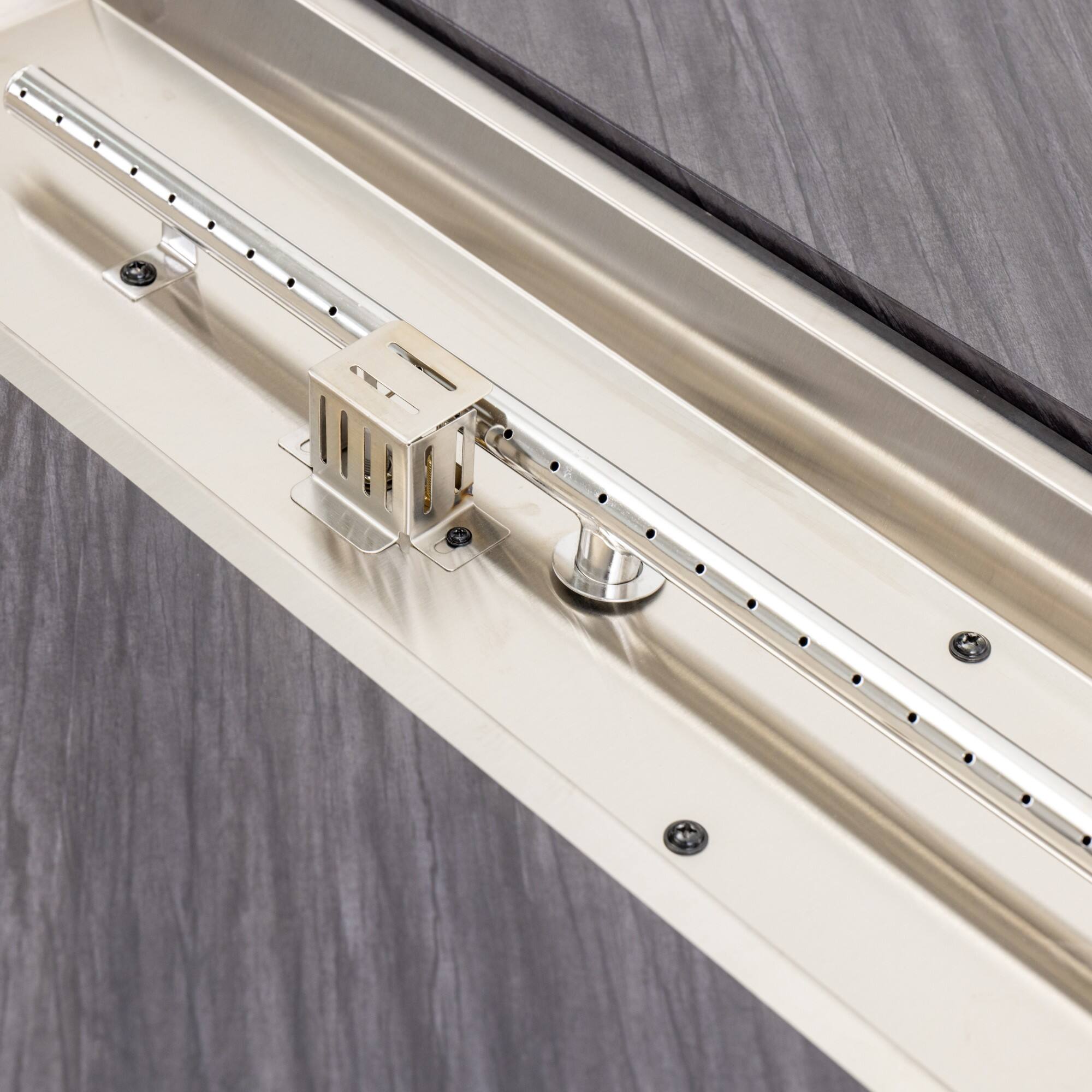 Alt View 10. PexFix - 60" Rectangular Propane Fire Pit Table, 60,000 BTU Outdoor Heater with Lava Rock Cove for Patio - Black.