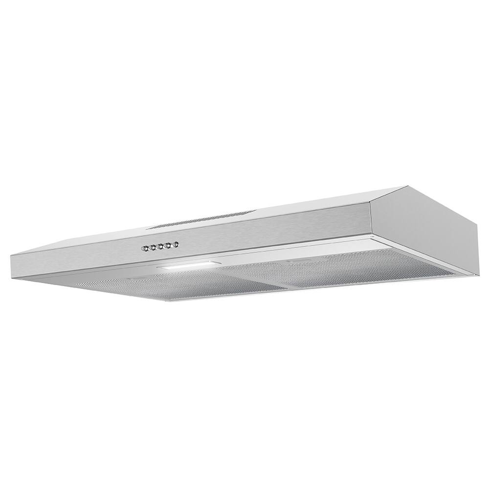 Alt View 2. Streamline - 30 in. Carmine Ducted Undermount 80 CFM Range Hood, Mesh Filters, Push Button Control, LED Light - Brushed Stainless Steel.