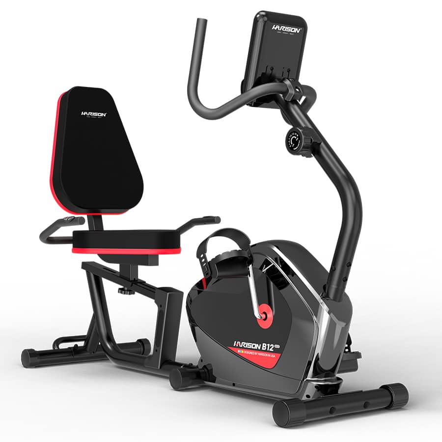HARISON - Recumbent Exercise Bike, 400 lb, Quiet Magnetic Resistance, LCD Monitor, Adjustable Seat (BBB12B) - Black price history on PriceWatchPro
