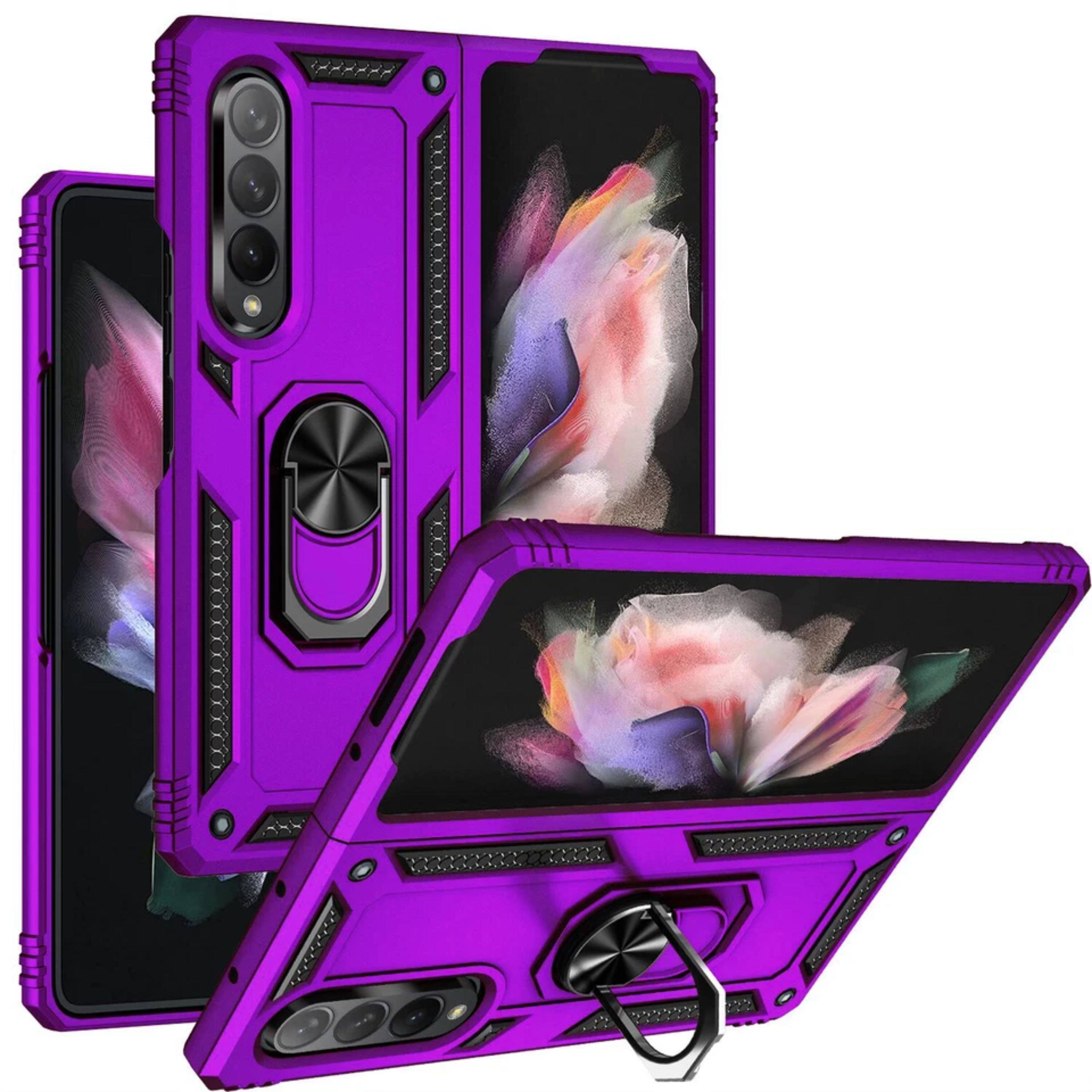 Kitcheniva - Phone Cover Shockproof Foldable Kickstand For Samsung Galaxy Z Fold 4 - Purple price history on PriceWatchPro