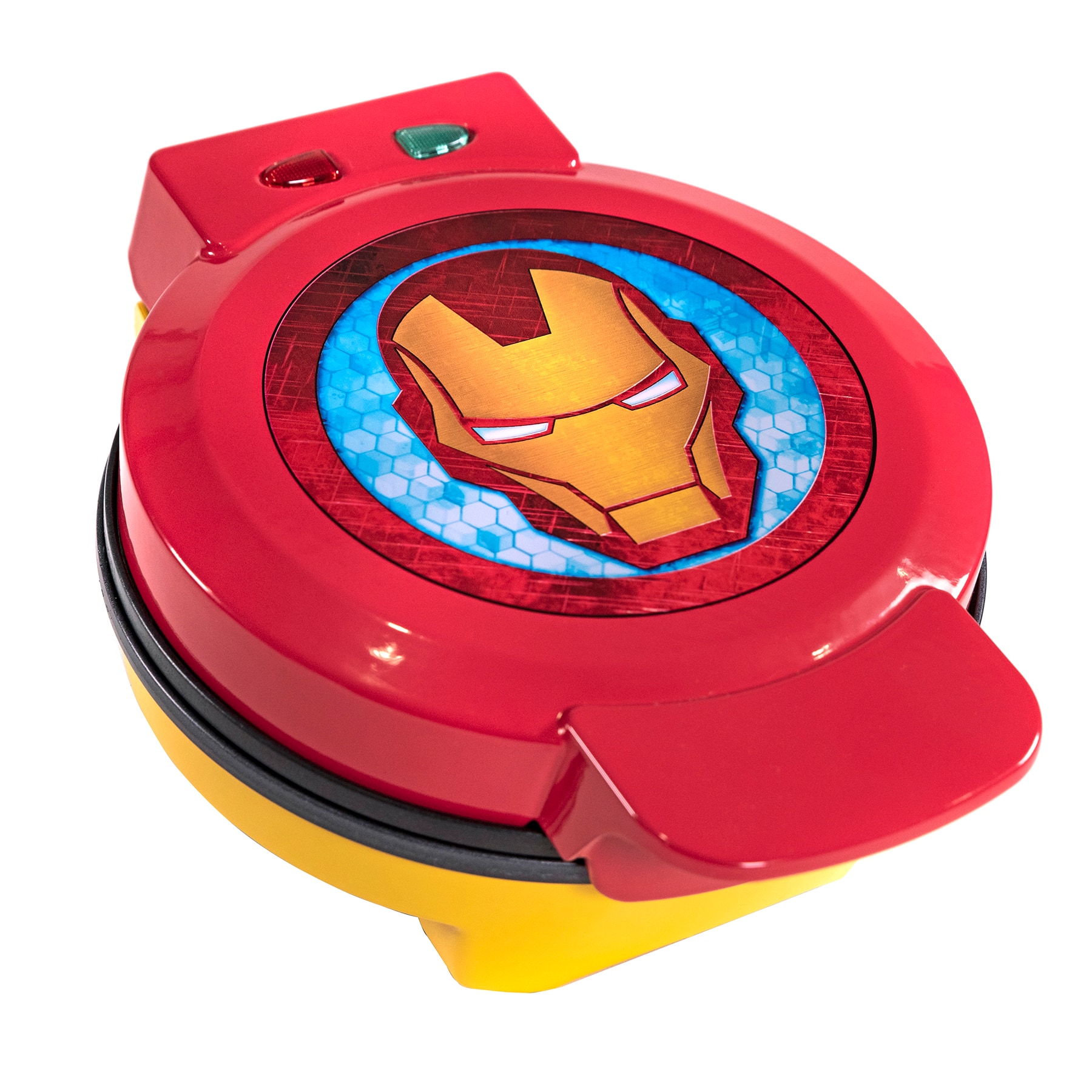 Front. Uncanny Brands - Marvel Iron Man Waffle Maker - Red.