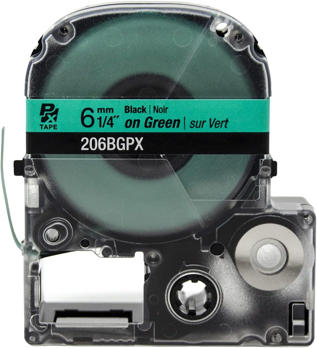 6 mm 1/4" Black | Noir on Green | sur Vert  
206BGPX