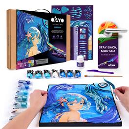 OKTO - Manga Elements 3D Clay Canvas Kit Water, 11.8" x 15.7"