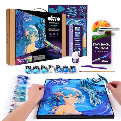 sensory art
MANGA
STAY BACK, MORTAL!
Art ninja at work
COLLECT ALL 4
WARNING: CHOKING HAZARD - Small parts. Not for children under 3 years.