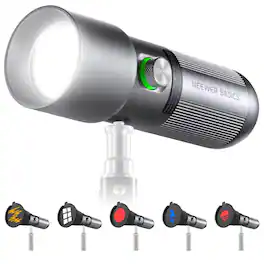 Neewer - RGB Photography Light, 4 Colors & 20 GOBOs, CRI95+, 10W 6300K LED Video Spotlight for Studio (FL10)