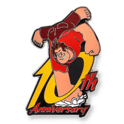 Front. Disney - Disney Wreck-It Ralph 10th Anniversary Enamel Pin | SDCC 2022 Exclusive - Red.