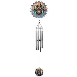 FC Design - 40" Long Owl Ripple Wind Chime Outdoor Patio or Garden Hanging Decoration - Multi-Color