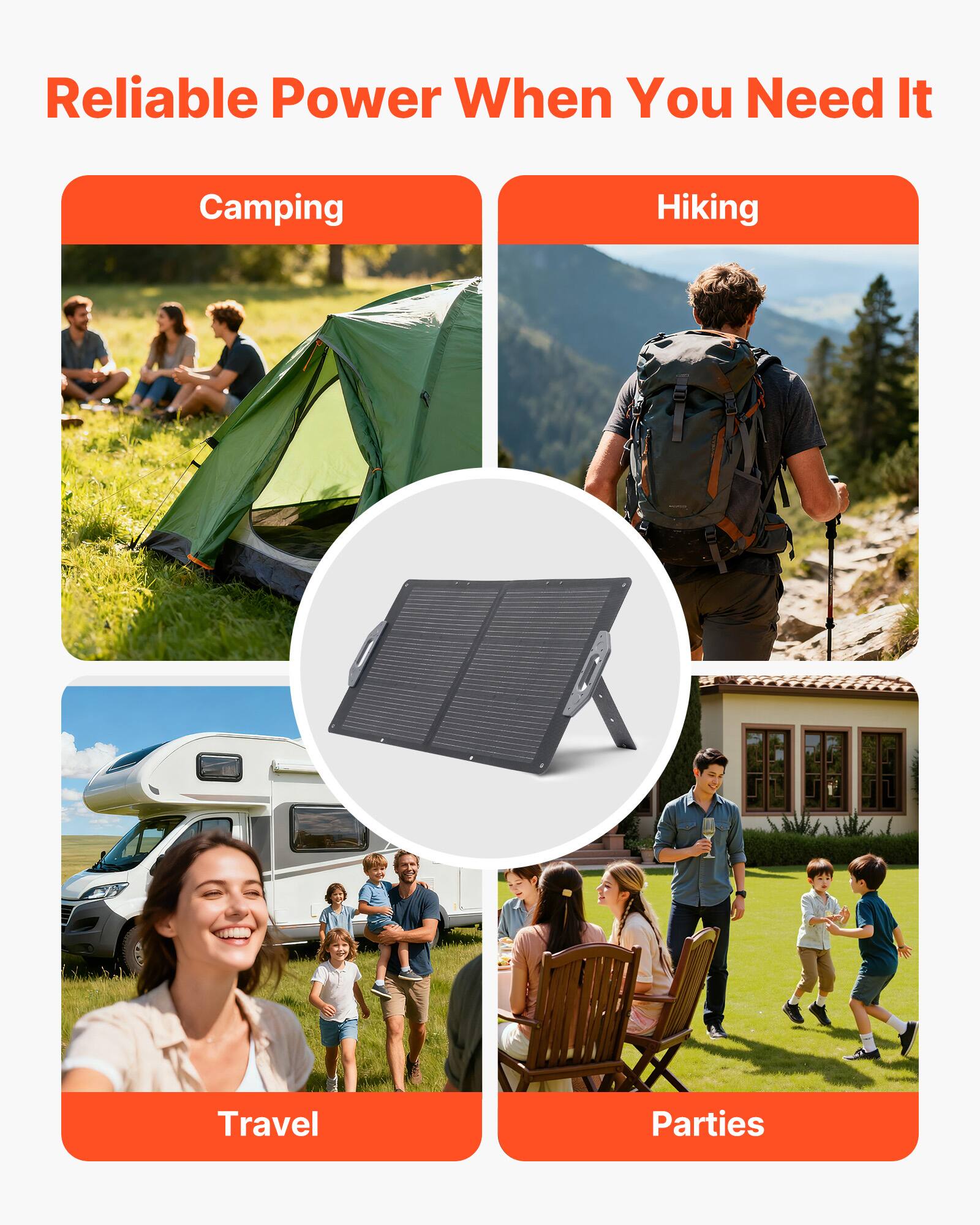Reliable Power When You Need It

- Camping
- Hiking
- Travel
- Parties