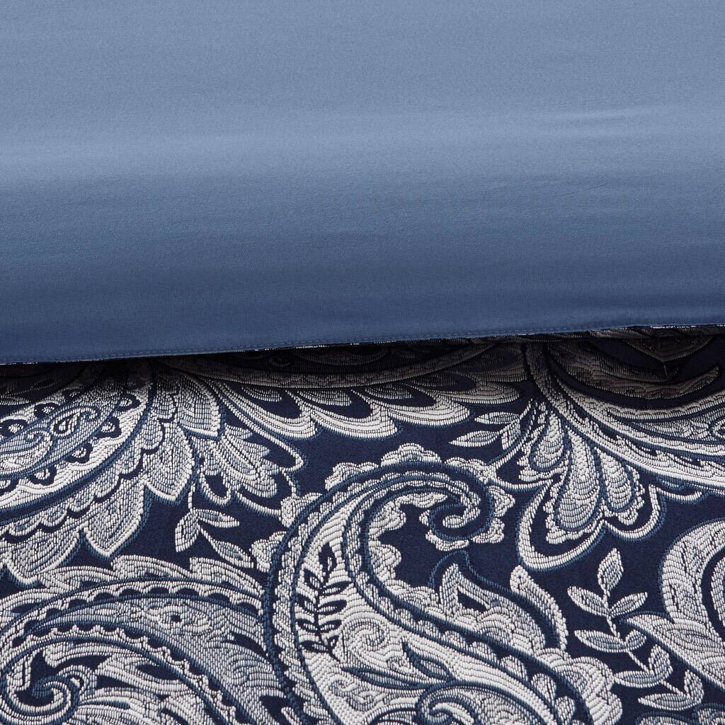 Alt View 5. Gracie Mills - Gracie Mills Thornton Supreme Comfort: 12-Piece Comforter Ensemble with Cotton Bed Sheets - Navy.