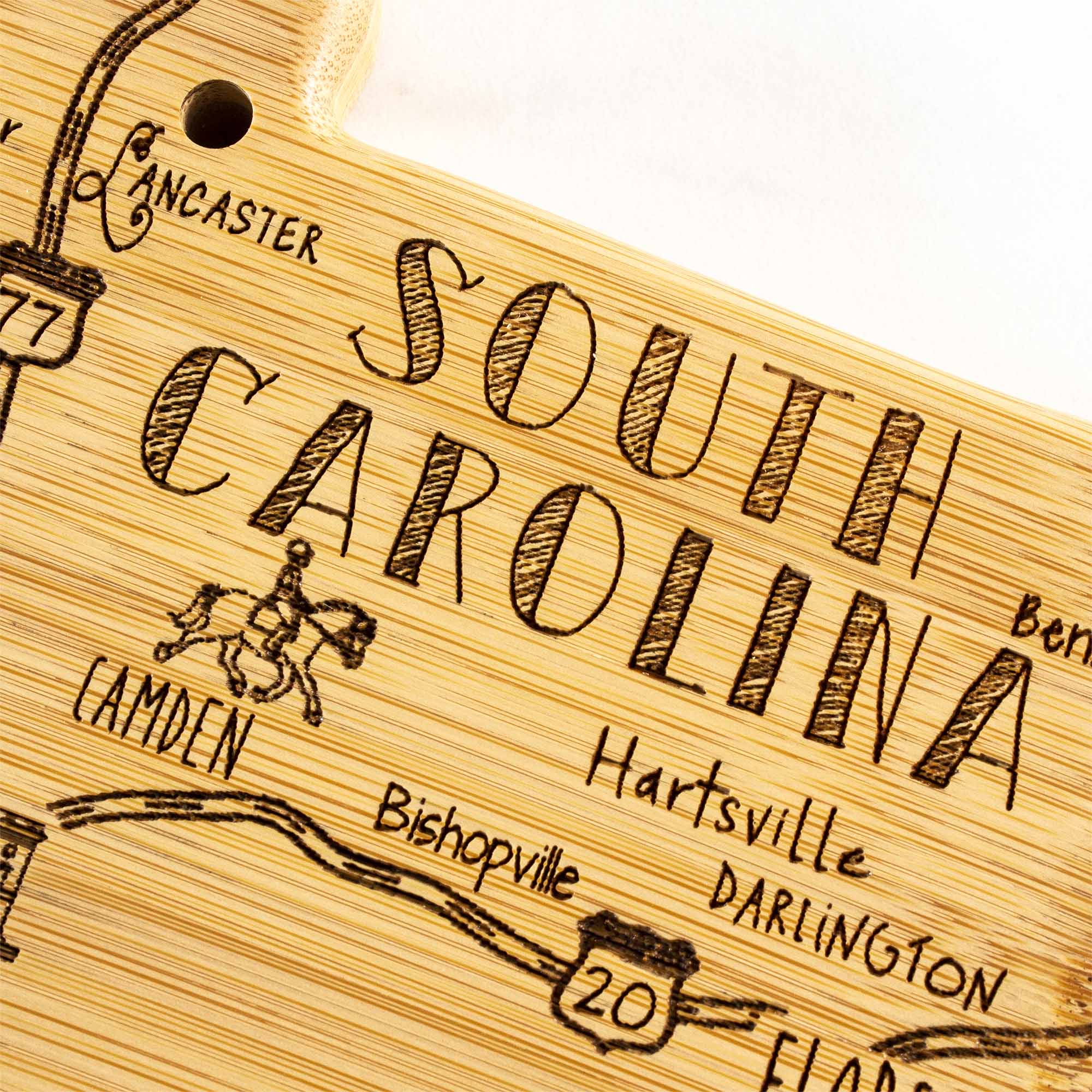 SOUTH CAROLINA  
LANCASTER  
CAMDEN  
Bishopville  
Hartsville  
DARLINGTON  
Ben  
20  
FLO