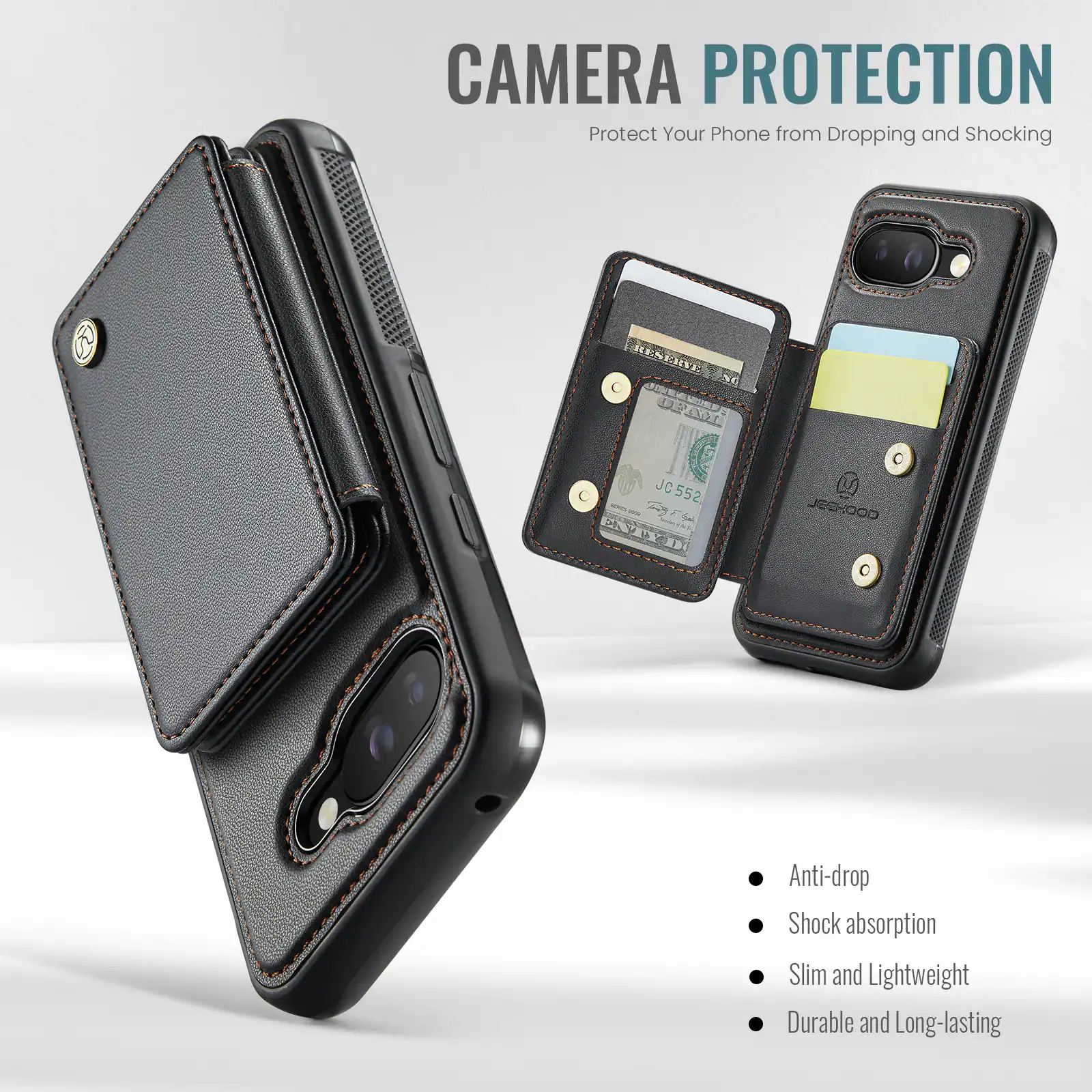 CAMERA PROTECTION  
Protect Your Phone from Dropping and Shocking  

Anti-drop  
Shock absorption  
Slim and Lightweight  
Durable and Long-lasting