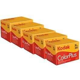 5x Kodak ColorPlus 200 Color Negative Film, 35mm Roll Film 36 Exposures 6031470
