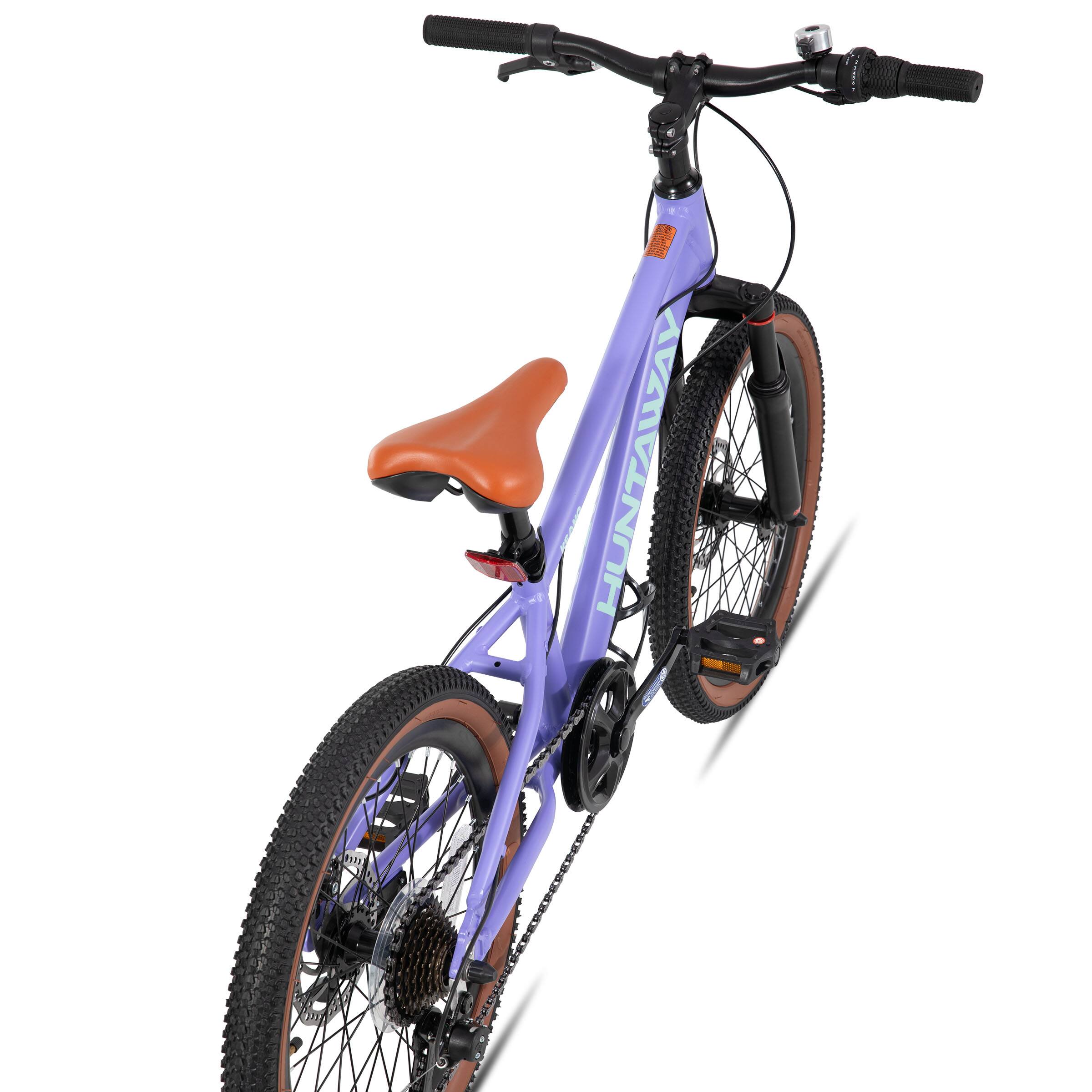 Alt View 4. JOYSTAR - KEANO Huntaway 20" Kids Mountain Bike for Boys Girls Ages 7-10, 7-Speed Kid Bicycle with Lightweight Alloy Frame Purple - Purple.