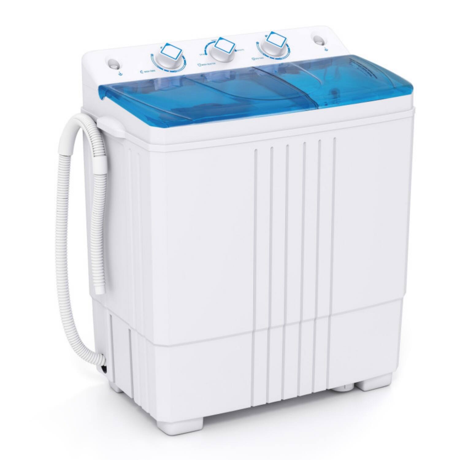Alt View 5. LUCKY ONE - Freestanding Portable Washing Machine Washer with Built-in Drain Pump 1-Piece - Blue.