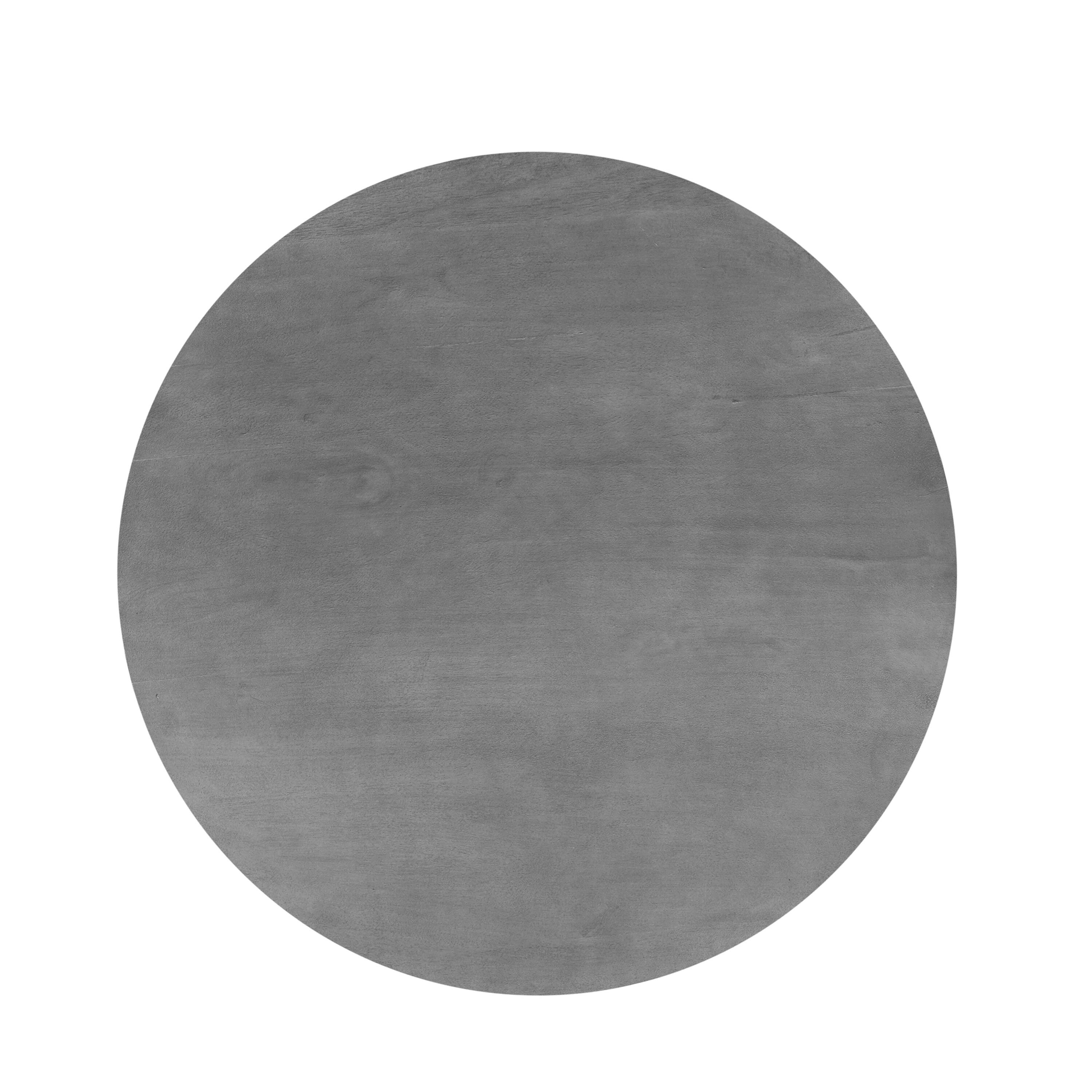 Alt View 3. Manhattan Lane - Venus 28 Inch Coffee Table with 3 Tapered Splayed Legs, Gray Mango Wood - Gray.