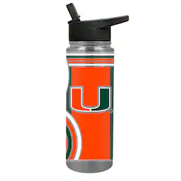 Great American Products - Miami Hurricanes 24oz. Cool Vibes Jr. Thirst Hydration Water Bottle - Multicolor