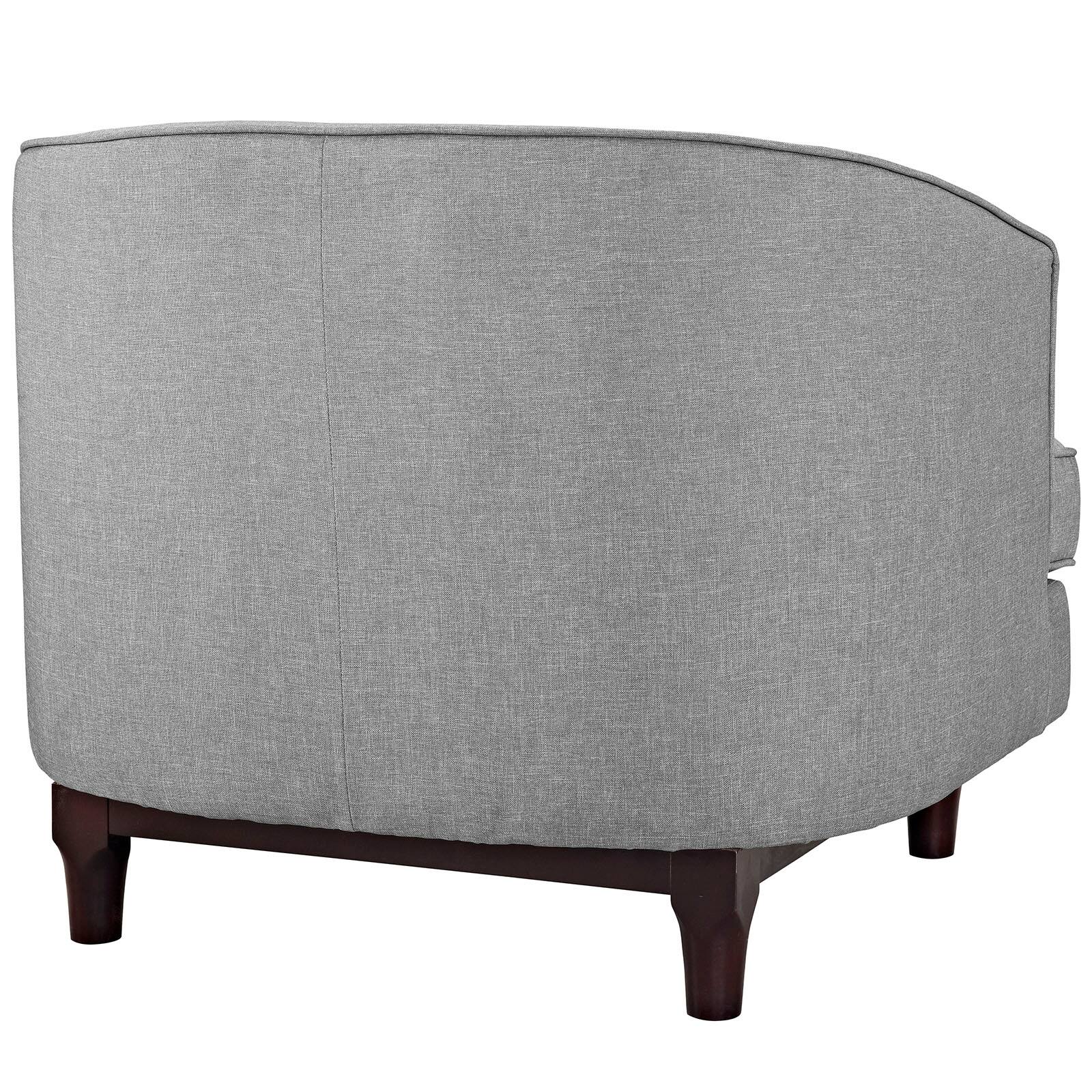 Back. Modway - Coast Upholstered Fabric Armchair by Modway - Light Gray.