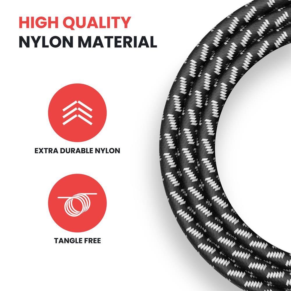 HIGH QUALITY NYLON MATERIAL  
EXTRA DURABLE NYLON  
TANGLE FREE