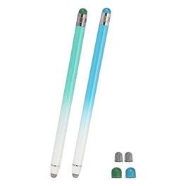 Unique Bargains - 2pcs Stylus Pens for Touch Screens, 2 in 1 High Sensitivity Universal Pen Capacitive Stylus for Touch Screen Devices - Blue Green