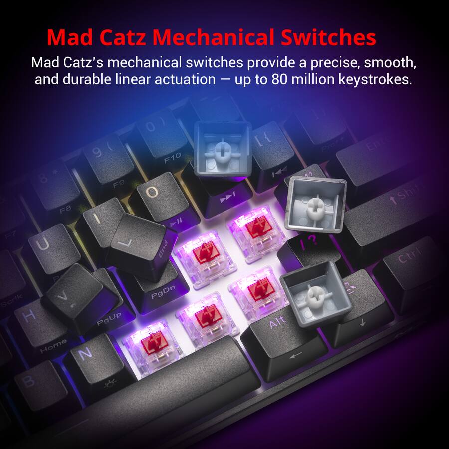 Matcatz Mad Catz MadCatz S.T.R.I.K.E. 6 60 Percent Gaming Keyboard 60% ...