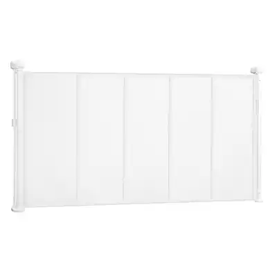 Front. VEVOR - Retractable Baby Gate, 34 inch Tall, Extends up to 55 inch Wide, Retractable Gate for Kids or Pets, Mesh Material.