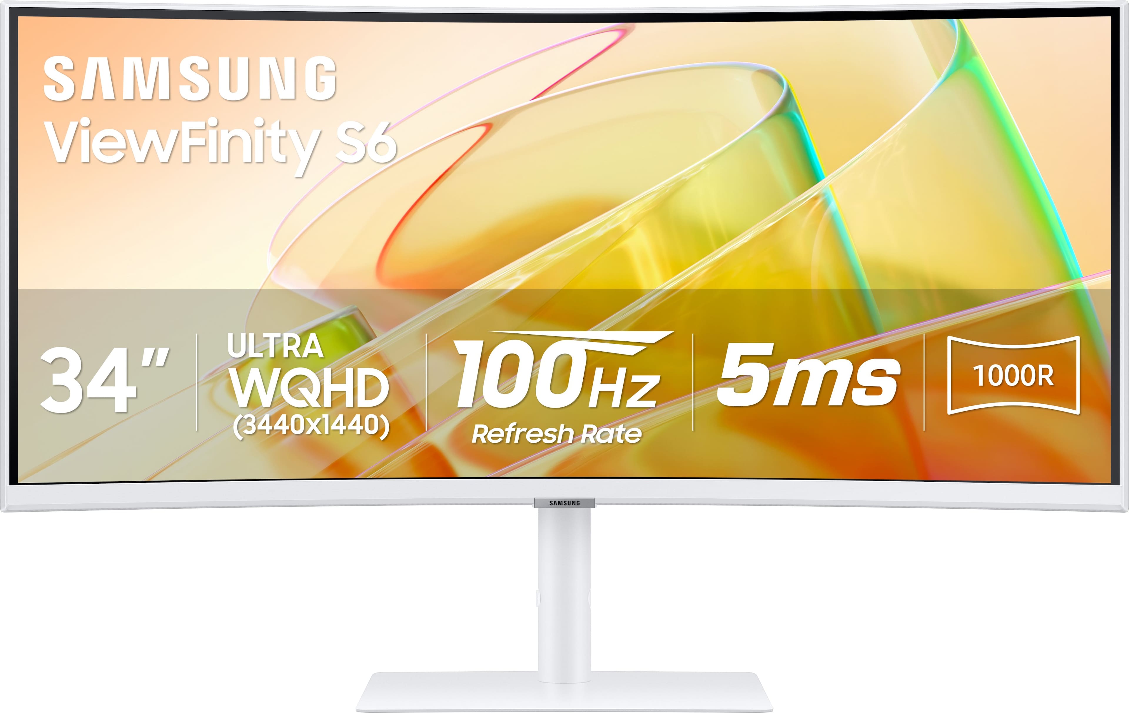 SAMSUNG ViewFinity S6 ULTRA 34" WQHD 100Hz 5ms 1000R (3440x1440) Refresh Rate