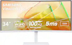 SAMSUNG ViewFinity S6 ULTRA 34" WQHD 100Hz 5ms 1000R (3440x1440) Refresh Rate