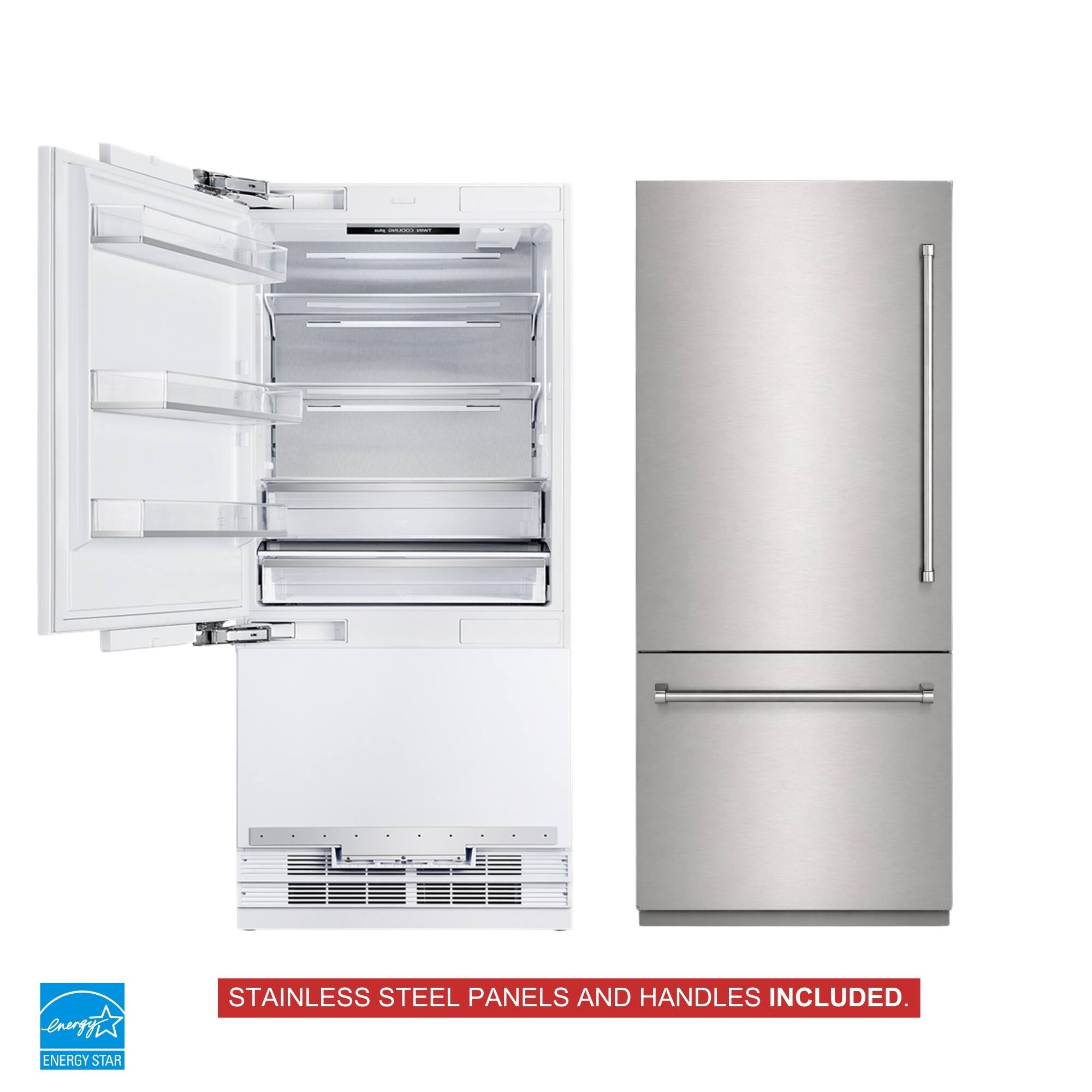 Energy Star Stainless Steel Panels and Handles Included.