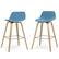 Front. Simpli Home - Randolph Bentwood Counter Height Stool (Set of 2) - Medium Blue.