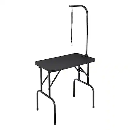 Front. VEVOR - Pet Grooming Table Arm with Clamp, 32''x18'' Dog Grooming Station, Foldable Pets Grooming Stand.