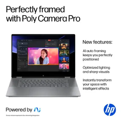 HP - OmniBook X Flip 2-in-1 16" 2K Touch-Screen Laptop - AMD Ryzen 5 - 8GB Memory - 512GB SSD - Meteor Silver