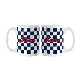 Logo Brands - 2-Pack 15oz. Checkered Wordmark Mug Set - Multicolor