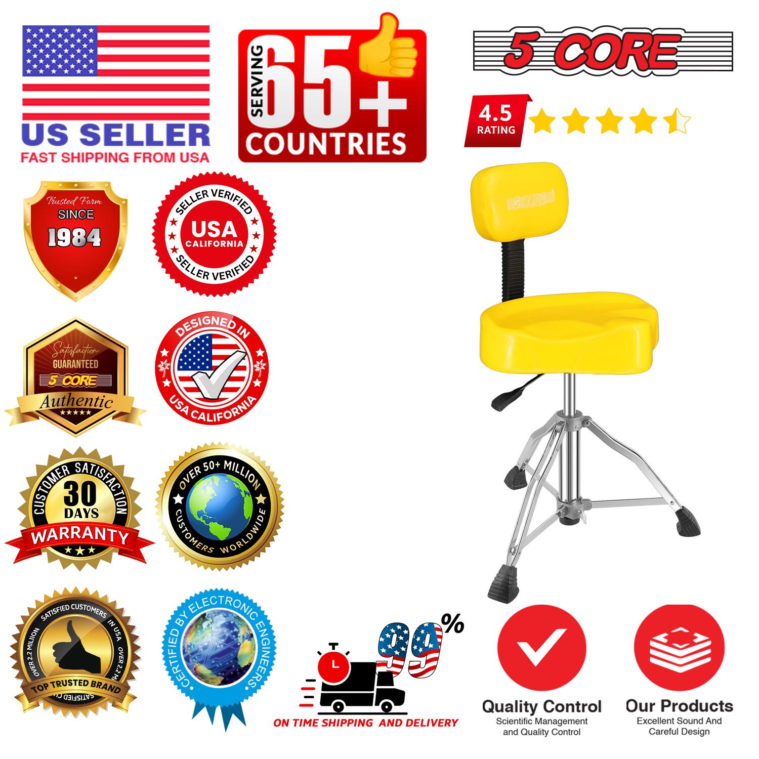 **US Seller**
- Fast Shipping from USA

**65+ Countries Served**

**4.5 Rating**

**5 Core**

**Trusted Since 1984**

**Seller Verified**
- USA California

**Seller Verified**
- USA California

**Designed in USA**

**Authentic USA California**

**5 Core Guaranteed**

**30 Days Warranty**

**Over 50 Million Customers Worldwide**

**Certified by Electronic Engineers**

**Top Trusted Brand**

**On Time Shipping and Delivery**

**Quality Control**
- Scientific Management and Quality Control

**Our Products**
- Excellent Sound and Careful Design