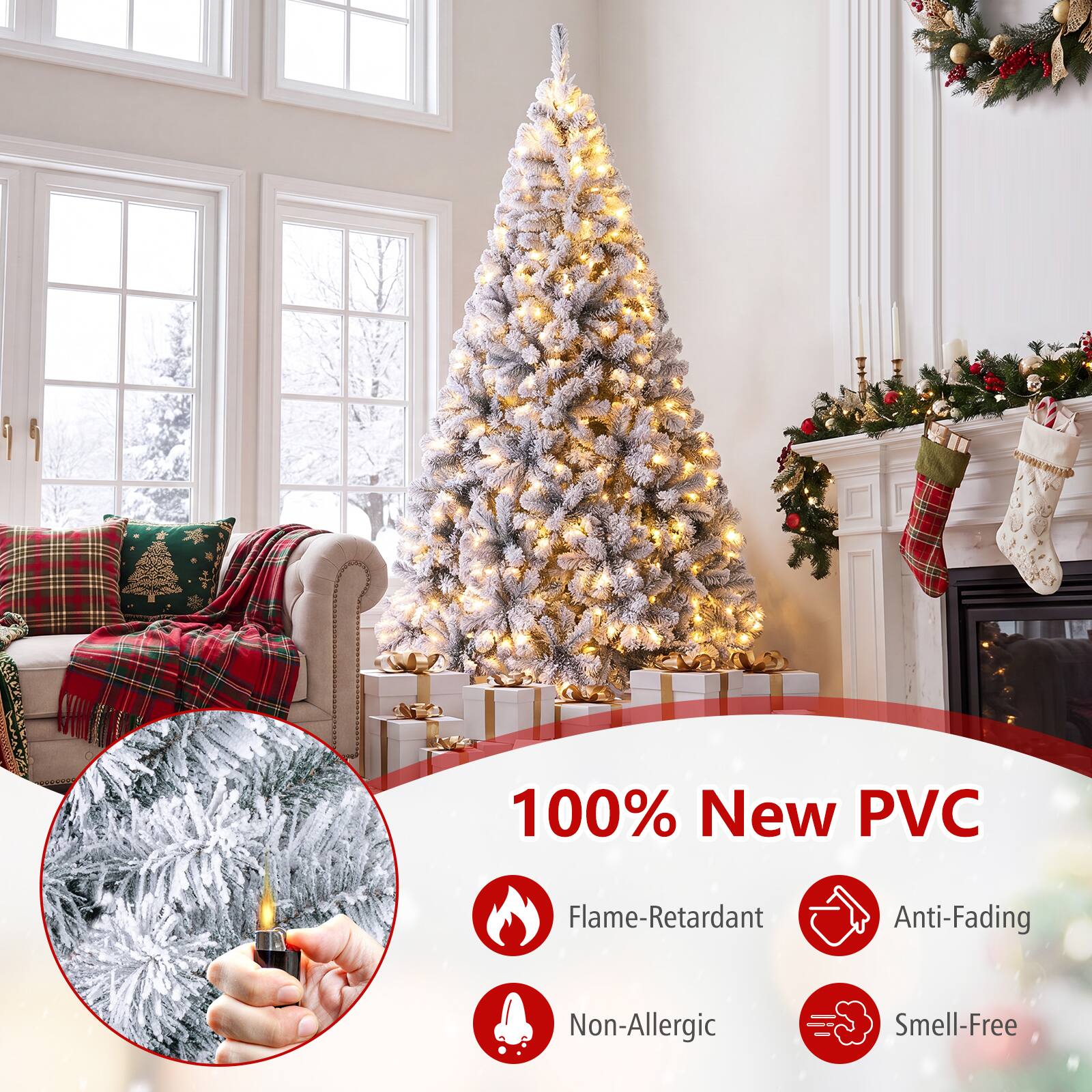 100% New PVC  
Flame-Retardant  
Anti-Fading  
Non-Allergic  
Smell-Free